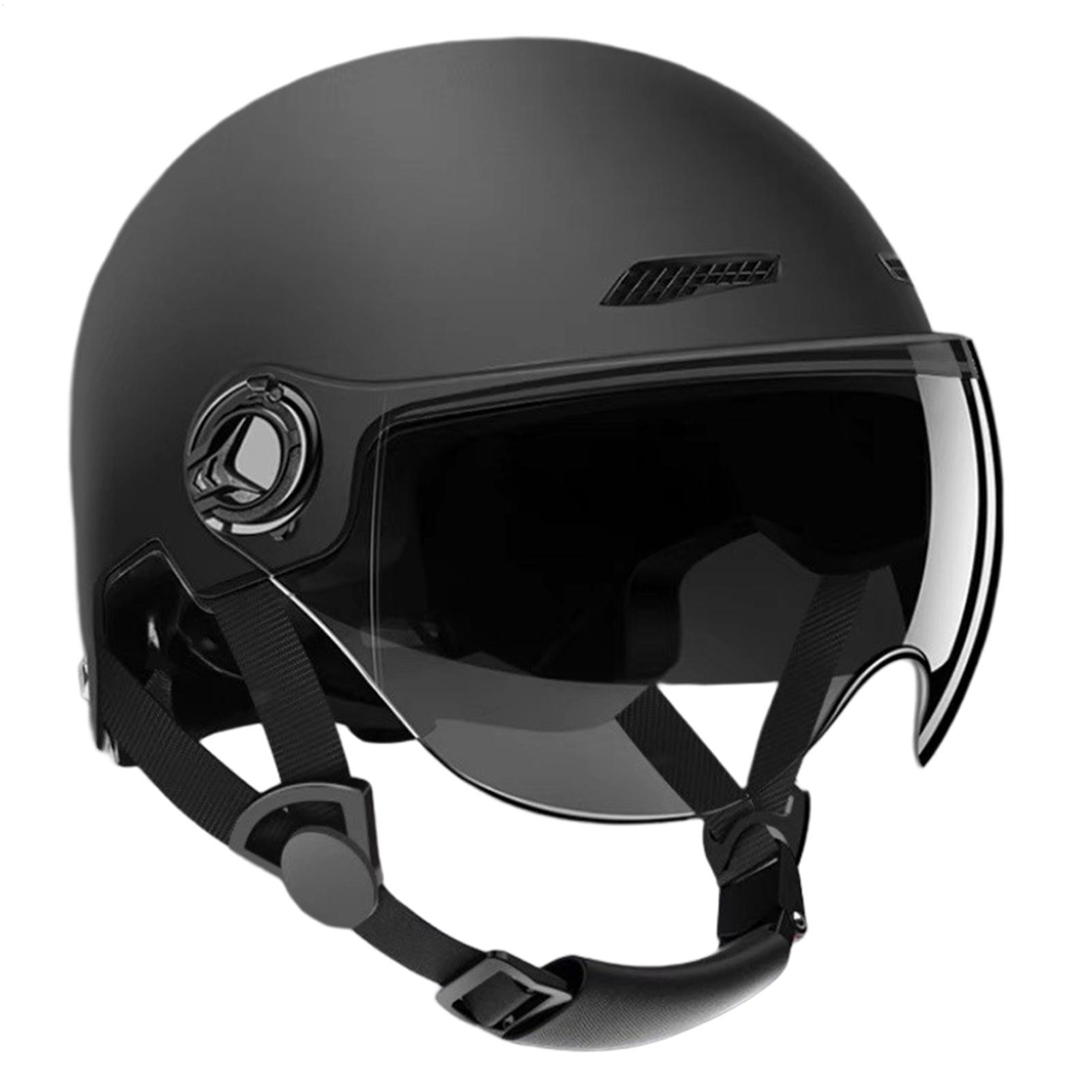 X Men Accessories - หมวกกันน็อคครึ่งใบสไตล์วินเทจคลาสสิกสำหรับผู้ชายผู้หญิง ขับขี่มอเตอร์ไซค์ สกู๊ตเตอร์ จักรยาน ป้องกันศีรษะ หมวกกันน็อคแบบเปิดหน้าสำหรับผู้ใหญ่