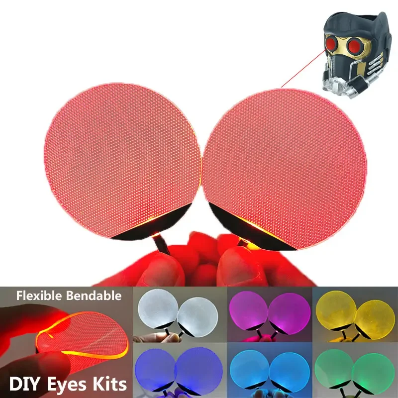 X Men Accessories - ชุดไฟ LED สำหรับดวงตาฮาโลวีนทรงกลมยืดหยุ่นยืดหยุ่นได้สำหรับคอสเพลย์สตาร์ลอร์ดหน้ากากชุดไฟตัดหมอกตาของขวัญ