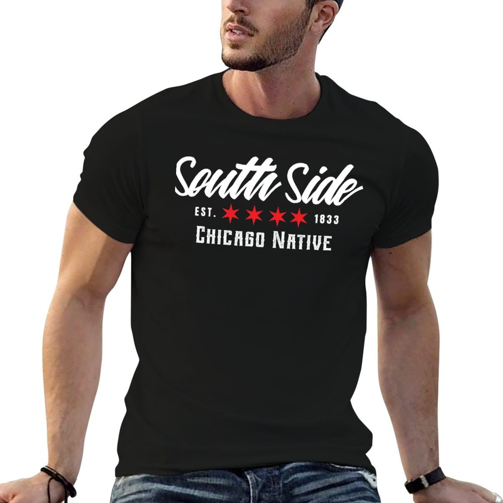 Men'S Accessories Essentials - เสื้อยืดแขนสั้นลำลองสำหรับวันหยุดของ South Side Chicago NativeApparel &