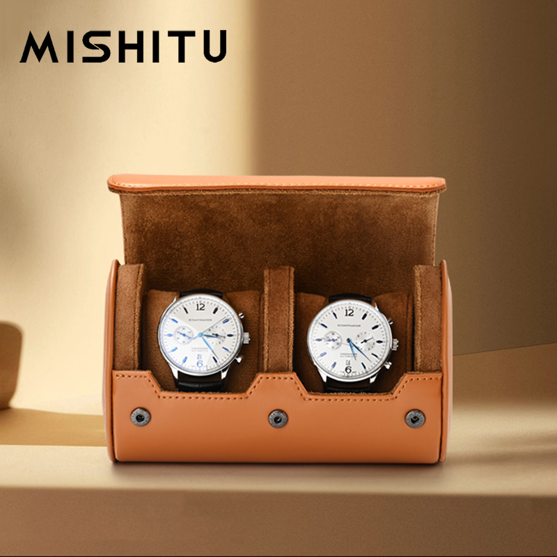 Men'S Accessories Rack - MISHITU 1/2/3-Slot นาฬิกาม้วนกระเป๋าเดินทางแบบพกพา Vintage หนังนาฬิกากล่องเก็บกระเป๋านาฬิกาผู้ชายของขวัญ