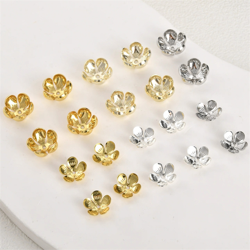 Men Accessories Locket - จัดส่งฟรี 50 ชิ้น/ล็อต ลูกปัดโลหะรูปดอกไม้การ์ตูนพิมพ์สี ขนาด 11