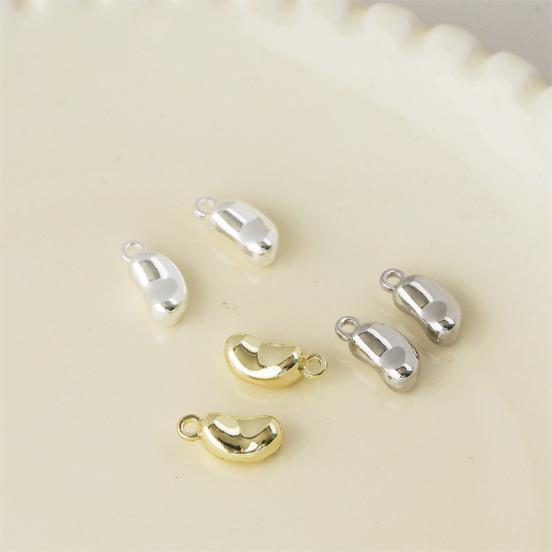 Men Accessories Locket - จัดส่งฟรี 90 ชิ้น/ล็อตการ์ตูนถั่วรูปร่างโลหะผสมลอยล็อกเกตชาร์ม DIY เครื่องประดับเครื่องประดับจี้