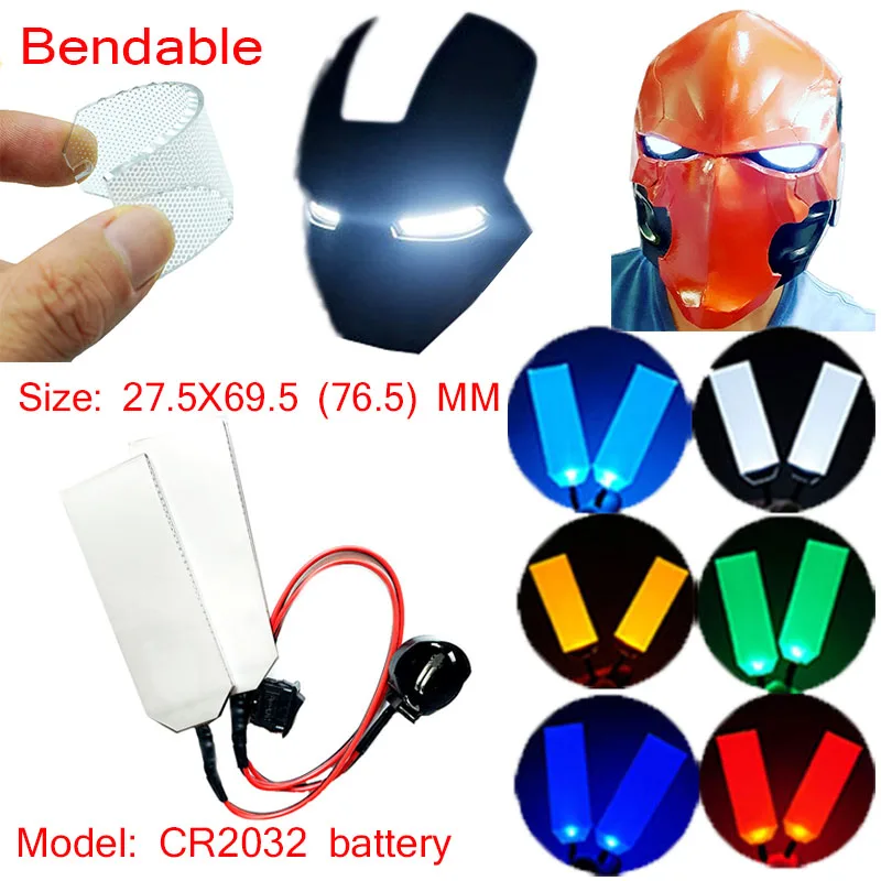 X Men Accessories - 27.5X69.5(76.5) มม.Bendable DIY LED Light Eyes