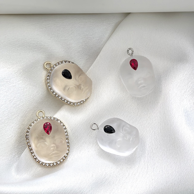 Men Accessories Locket - สินค้ามาใหม่ 40 ชิ้น/ล็อต จี้ลอยรูปหน้าการ์ตูนเด็ก ทำจากเรซิ่นและโลหะผสม สำหรับทำเครื่องประดับ