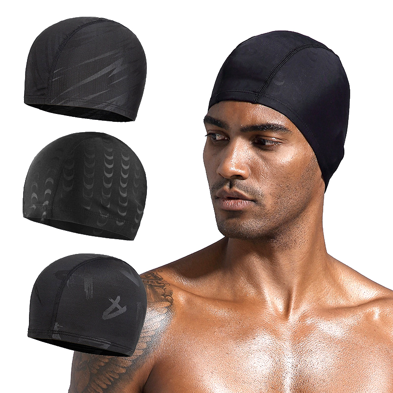 Men'S Accessories Essentials - หมวกว่ายน้ำไนลอนกันน้ำ 1 ชิ้น - อุปกรณ์ป้องกันหูแบบยืดหยุ่นสำหรับผู้ชายผู้หญิงครอบครัว อุปกรณ์เสริมที่จำเป็นสำหรับการฝึกว่ายน้ำ