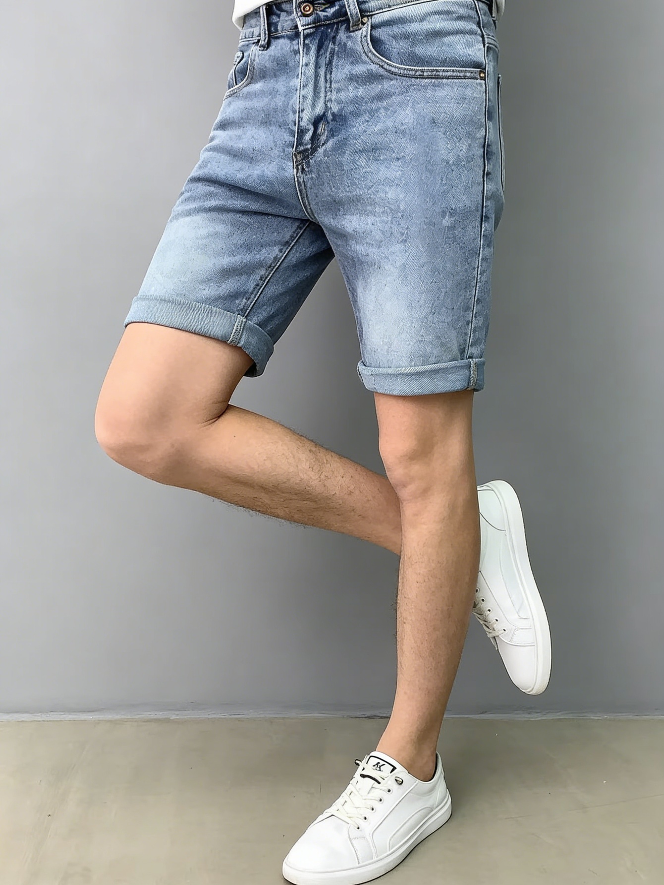 กางเกงยีนส์ขาสั้นผู้ชายทรงสลิม - Men Accessories To Wear บทวิจารณ์และราคา