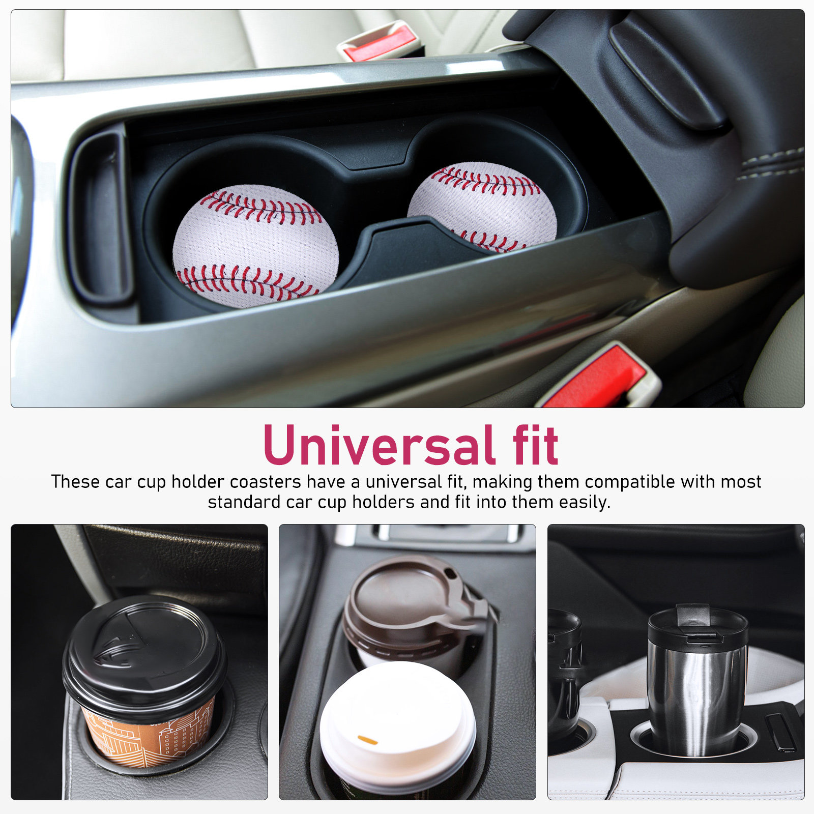 ที่รองแก้วในรถยนต์ลายเบสบอล 2  - Men'S Accessories Holder บทวิจารณ์และราคา