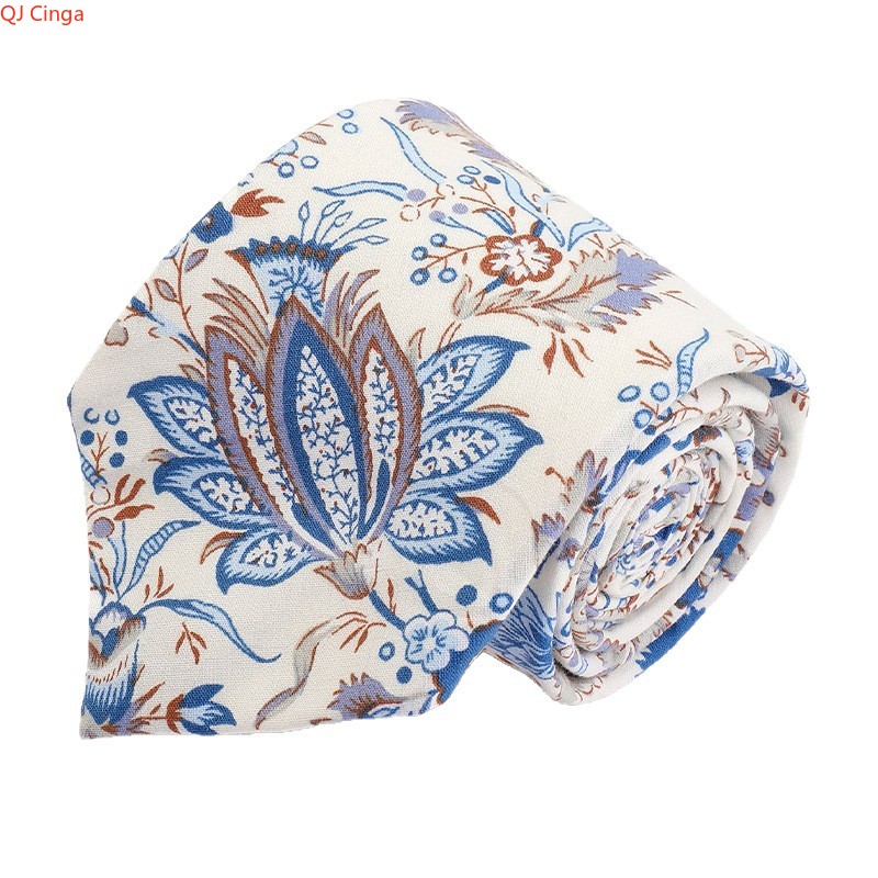 เนคไทลายดอกไม้สีน้ำเงินและสีเบ - Men'S Accessories Essentials บทวิจารณ์และราคา