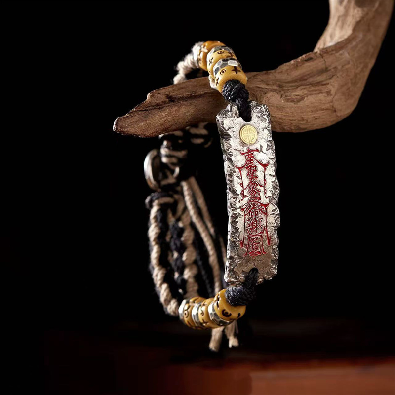 สร้อยข้อมือเชือกถักสไตล์ชาติพั - Men Accessories Ethnic บทวิจารณ์และราคา