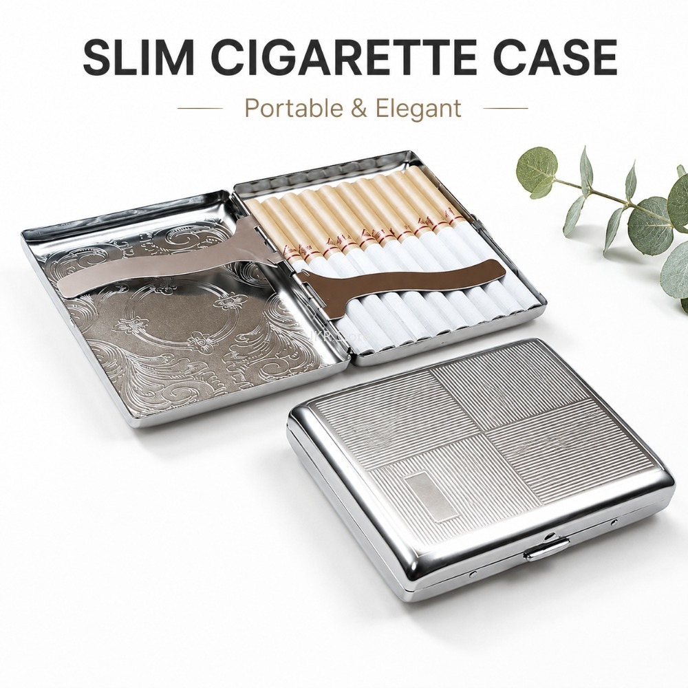 กล่องใส่บุหรี่สแตนเลสแบบพกพา ล - Men'S Accessories Holder บทวิจารณ์และราคา