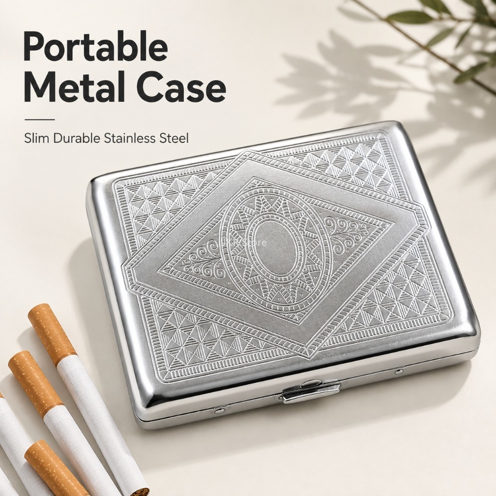 กล่องใส่บุหรี่สแตนเลสแบบพกพา ล - Men'S Accessories Holder บทวิจารณ์และราคา