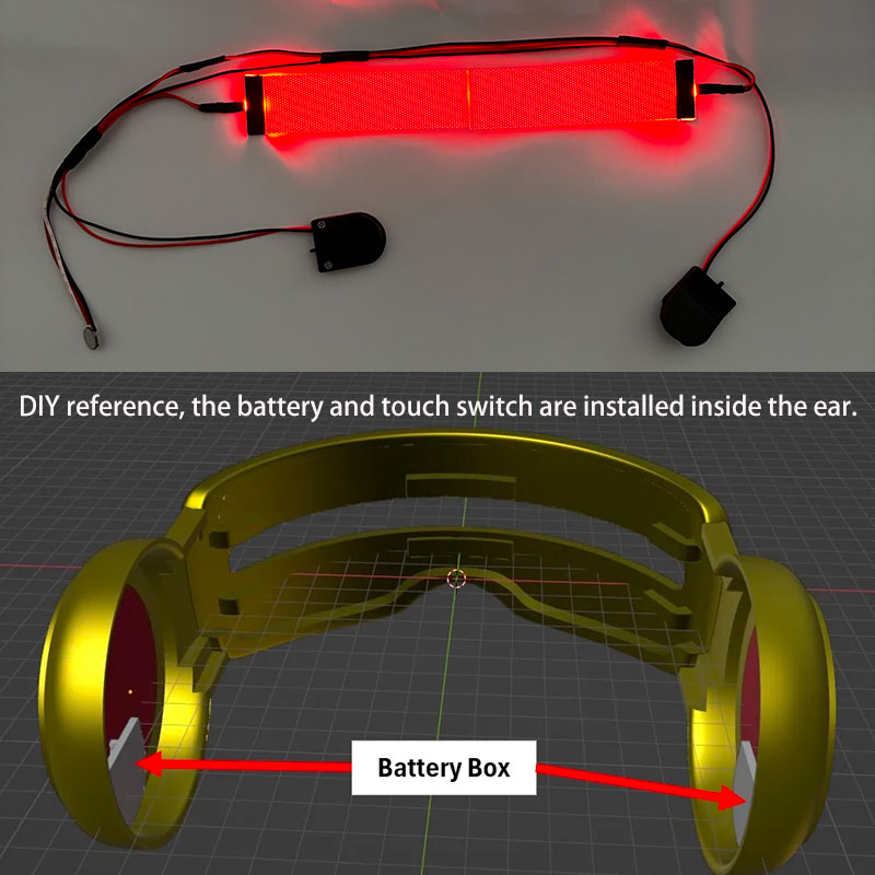 สีแดงยืดหยุ่น Bendable DIY LED - X Men Accessories บทวิจารณ์และราคา