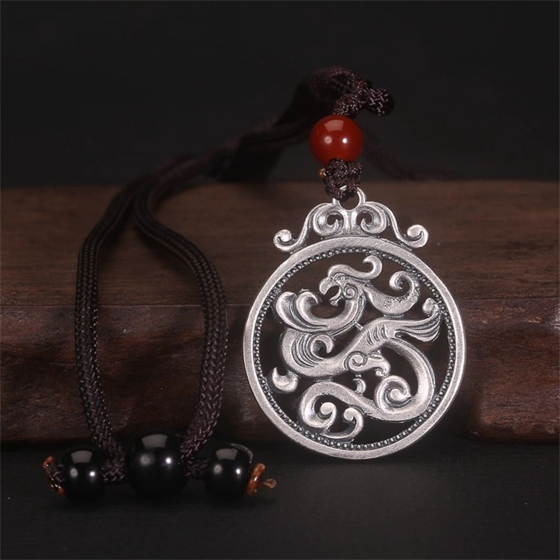 จี้รูปนกฟีนิกซ์สไตล์ชาติพันธุ์ - Men Accessories Ethnic บทวิจารณ์และราคา