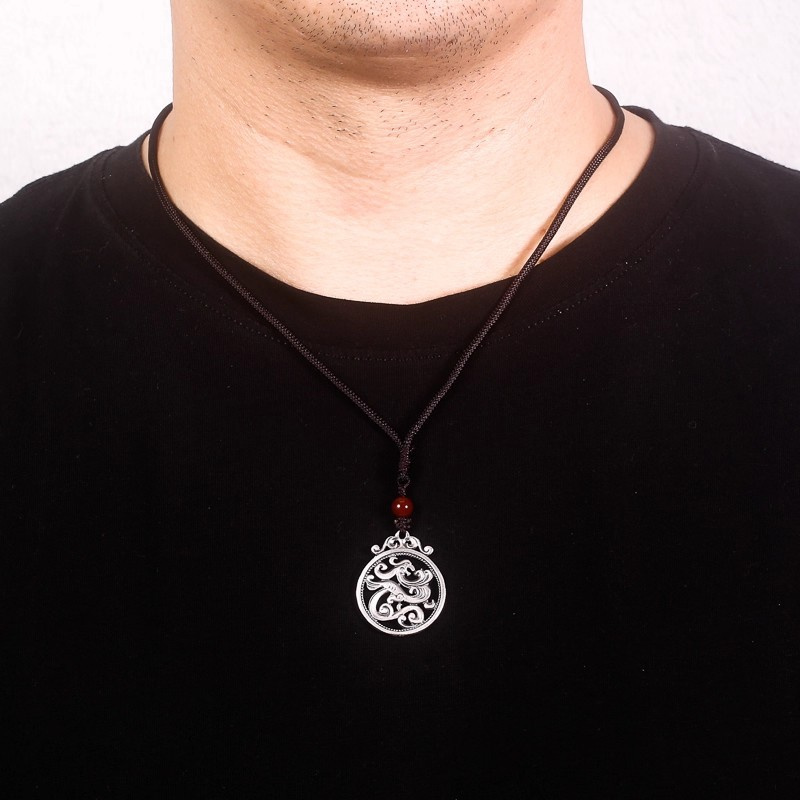 จี้รูปนกฟีนิกซ์สไตล์ชาติพันธุ์ - Men Accessories Ethnic บทวิจารณ์และราคา