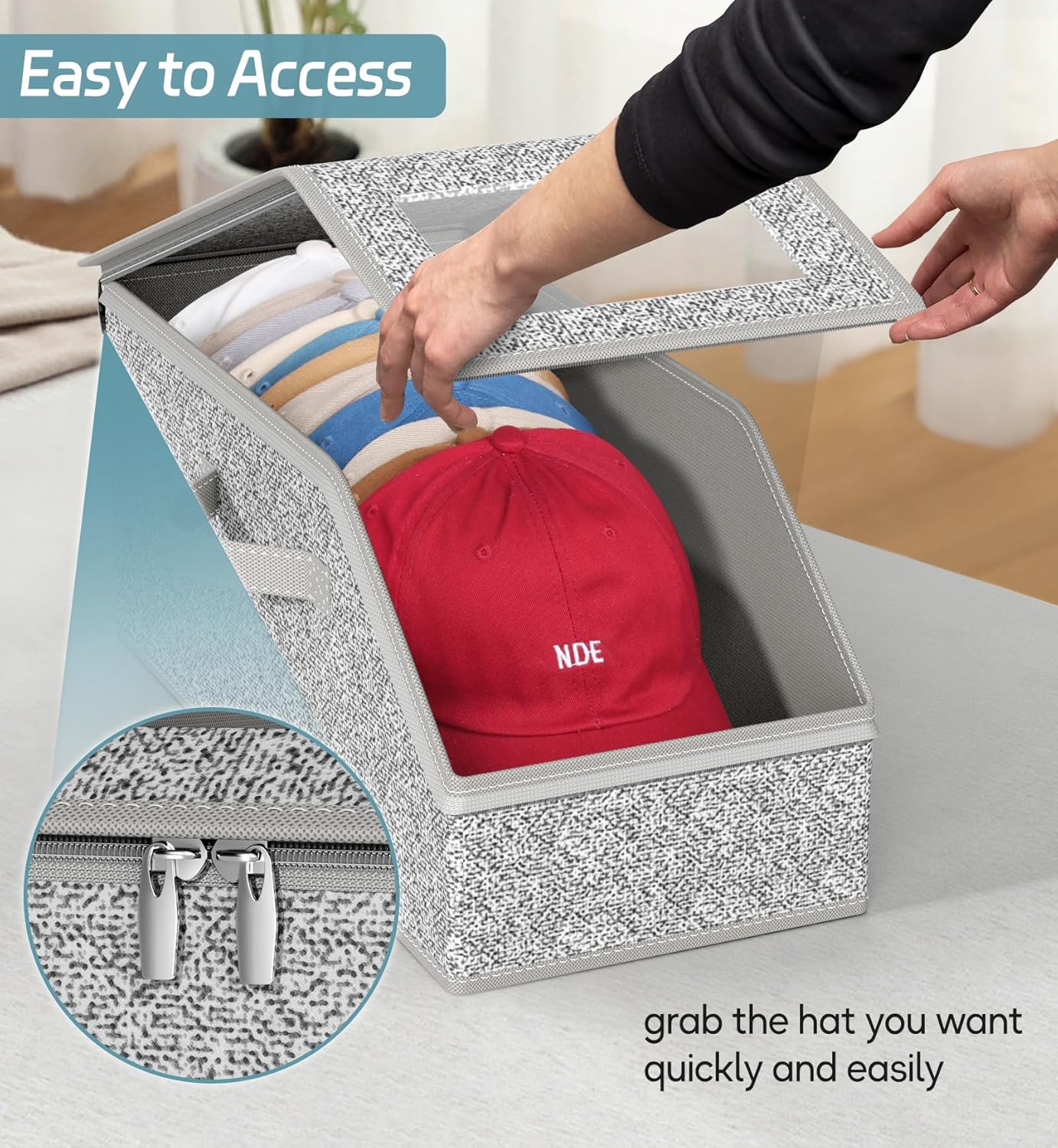 AOODA กล่องเก็บหมวกแบบซ้อนกันไ - Men'S Accessories Rack บทวิจารณ์และราคา